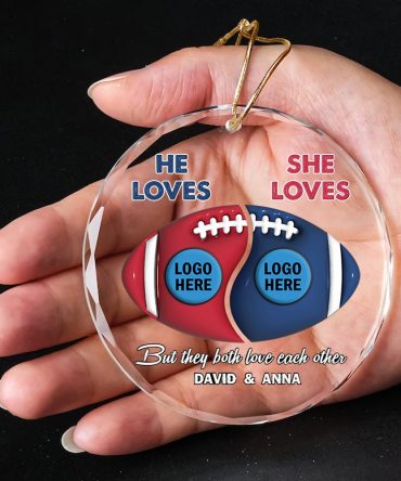 Football Couple - Gridiron Football - Custom Team Logo Gifts For American Football Lover