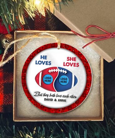 American Football Couple Acrylic Ornament With Custom Logo Team - House Divided 02Hupu250924