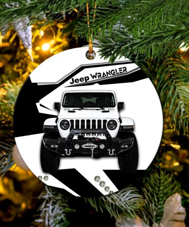 White Jeep Ceramic Ornament Perfect Gift For Holiday