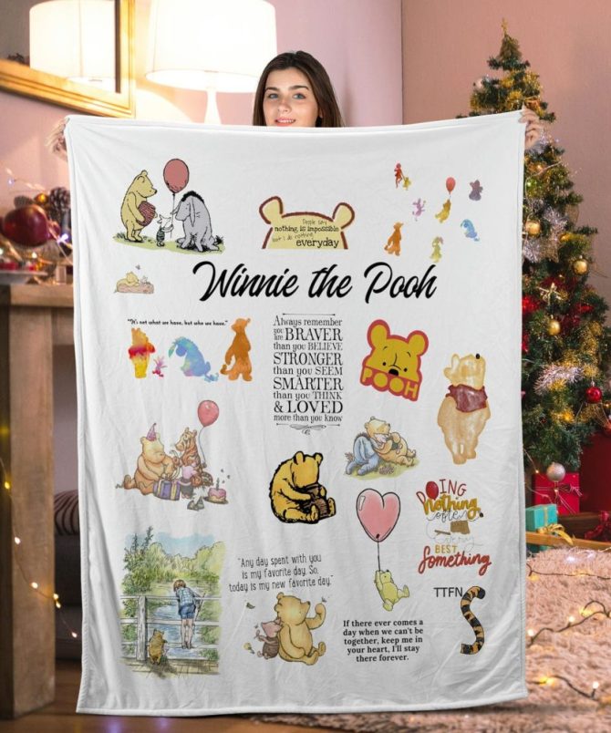 Cozy Winnie The Pooh Inspirational Quote Blanket - Perfect Gift For Disney Fans