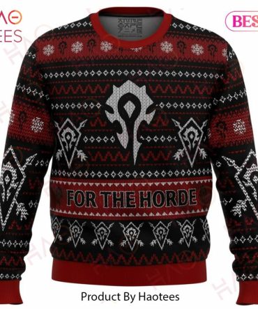 Cozy Gamer'S Delight: For The Horde Ugly Christmas Sweater – Perfect Holiday Gift!