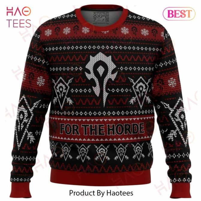 Cozy Gamer'S Delight: For The Horde Ugly Christmas Sweater – Perfect Holiday Gift!