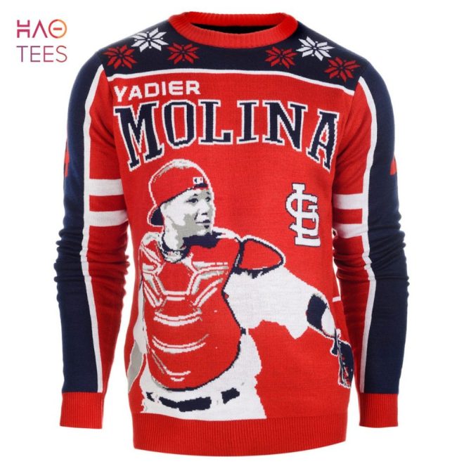 Best Yadier Molina 4 St. Louis Cardinals Mlb Player Ugly Christmas Sweater