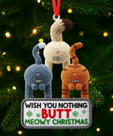 Wish You Nothing But Meowy Christmas - Funny Cat Ornament