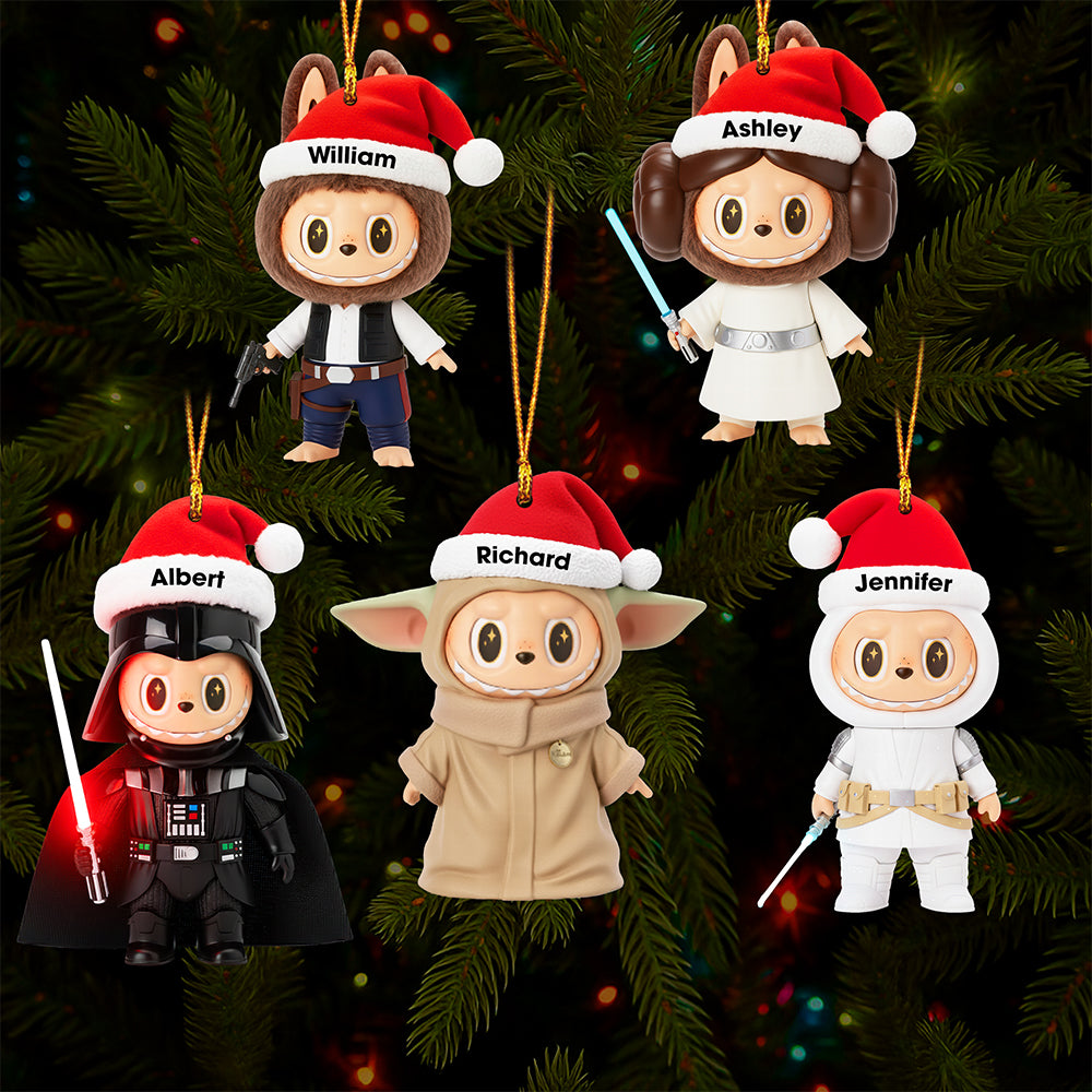 “Celebrate The Cosmos With Our Cute Space Warriors!” – Personalized Christmas Ornament, Perfect Gift For Cosmic Lovers
