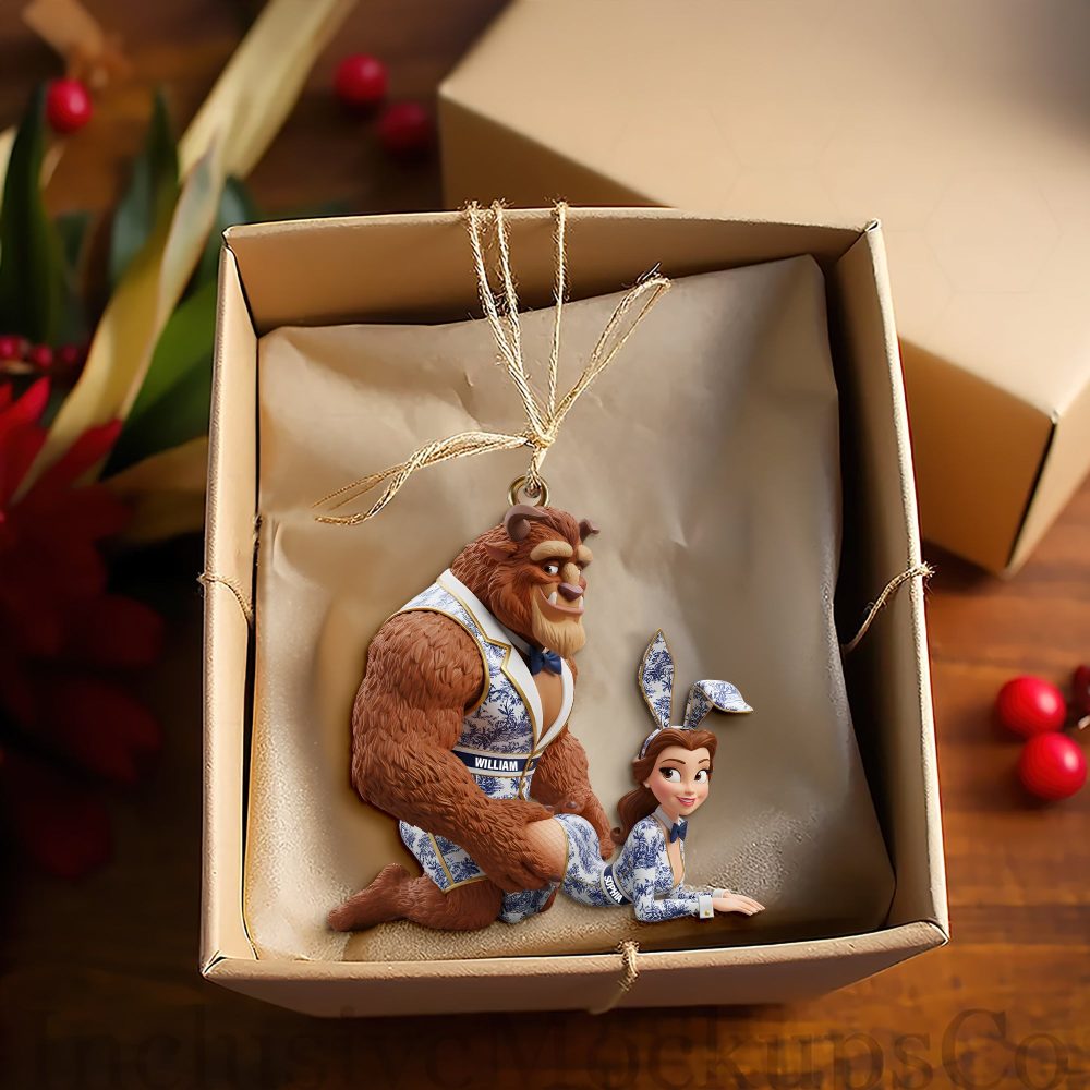 Love In Fairy Tales: Cheeky Fairytale Couple Ornament - Personalized Gifts For Couples - Image 4
