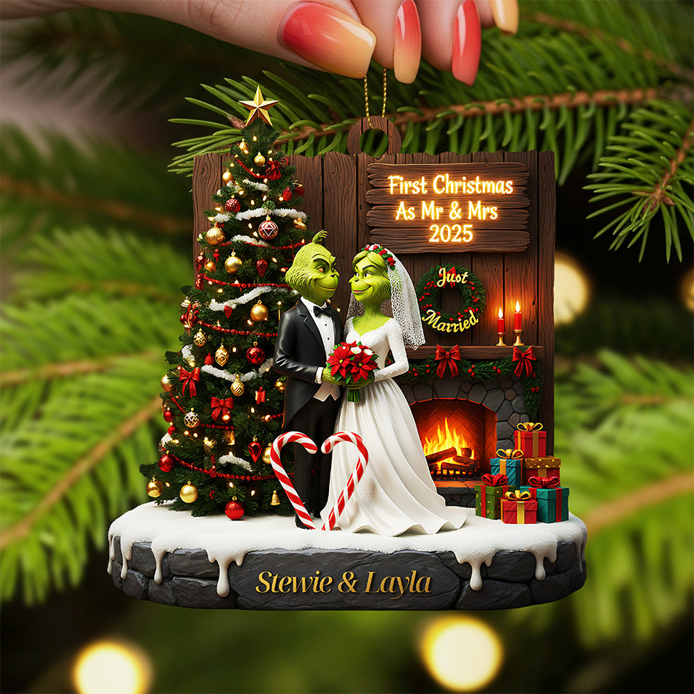 “Our First Christmas Together!” - Personalized Christmas Ornament - Gift For Newlyweds And Christmas Lovers - Image 3