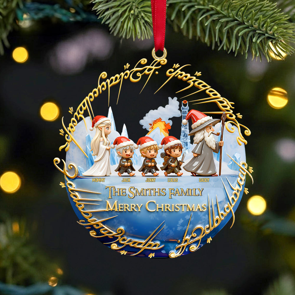 Journey To Fantasy: Family Walking Ornament - Personalized Gift For Christmas - Image 3