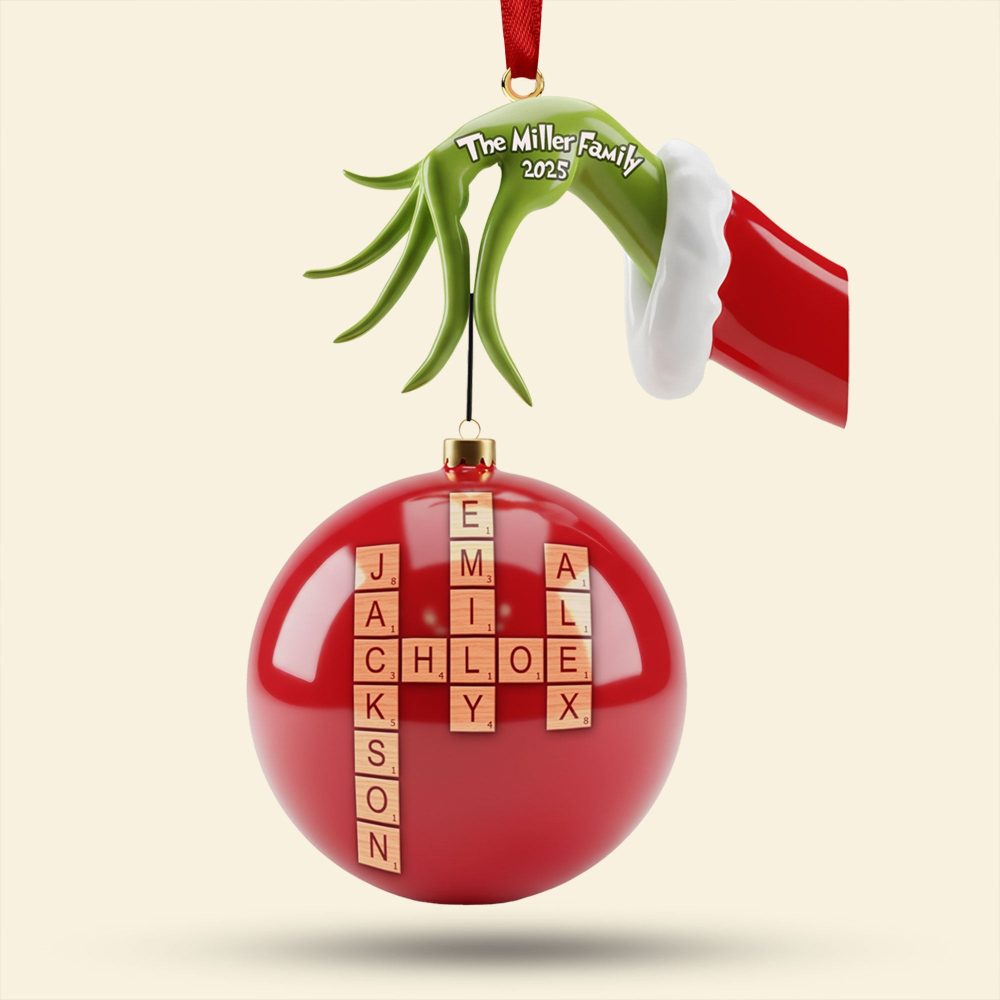 Celebrate Family Togetherness With Our Unique Crossword Ornament - Personalized Family Christmas Ornament - Image 3