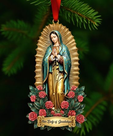 “Embrace The Blessings Of Faith” - Personalized Our Lady Of Guadalupe Acrylic Ornament, Gift For Catholic Friends And Family