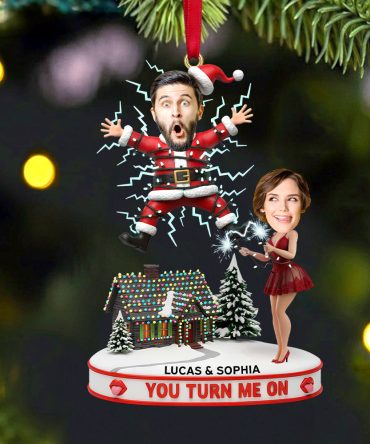 Spark Joy With A Custom Fun Couple Electric Shock Ornament!