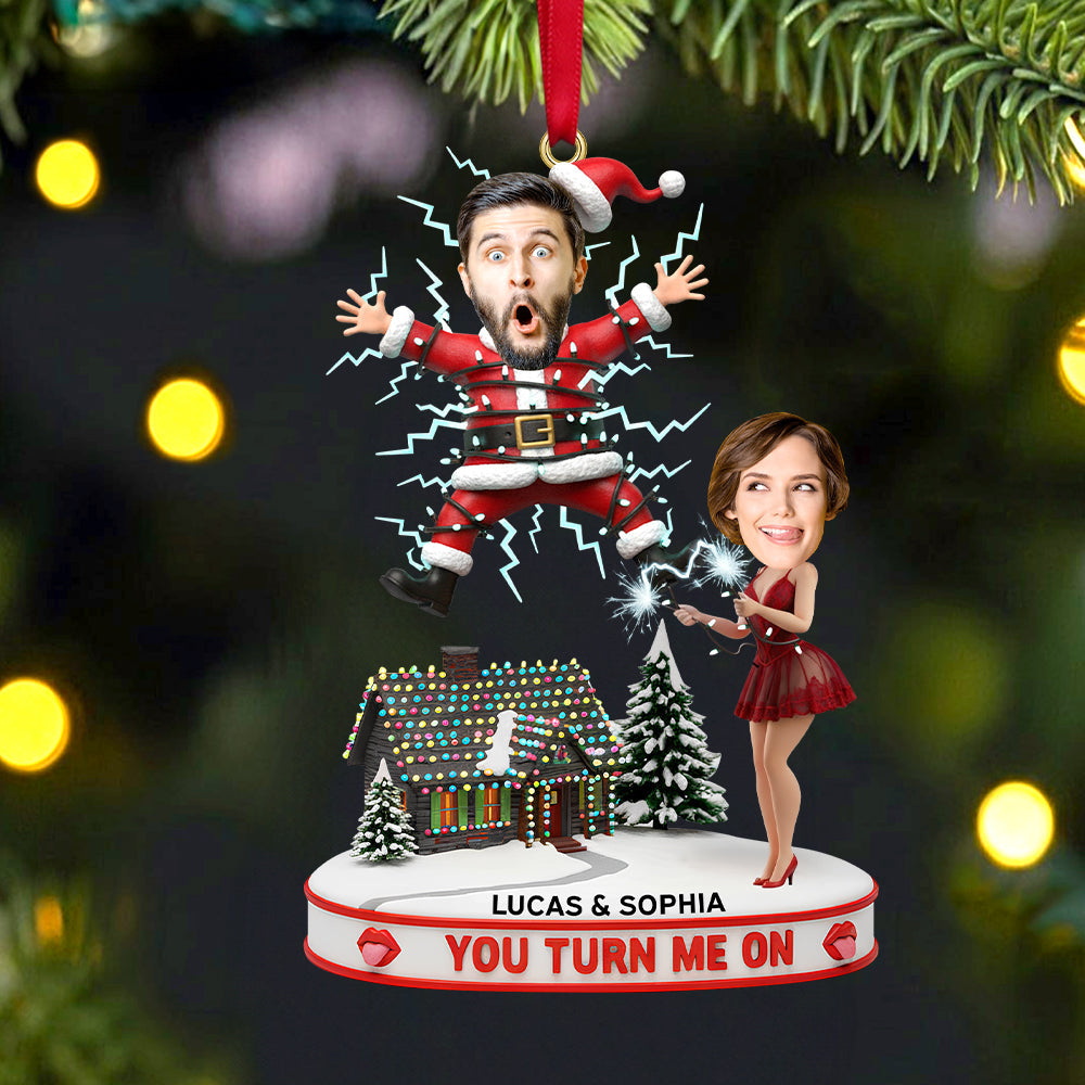 Spark Joy With A Custom Fun Couple Electric Shock Ornament!