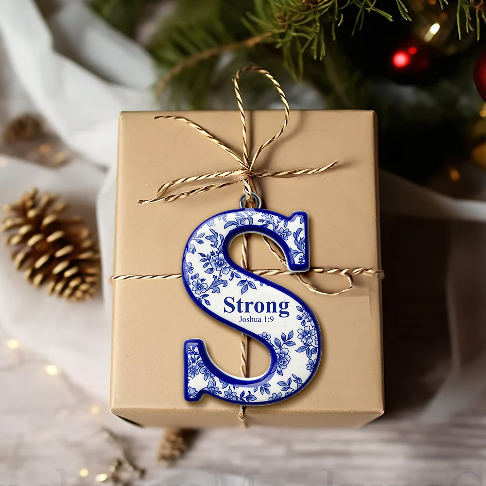 “Blessed” - Personalized Scripture Initial Christmas Ornament - Custom Gift For Christians, Family, Friends, And Loved Ones - Image 4