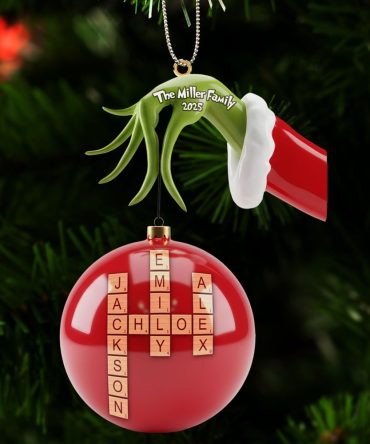 Celebrate Family Togetherness With Our Unique Crossword Ornament - Personalized Family Christmas Ornament