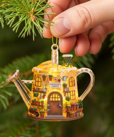 “Bringing Joy To Your Garden” - Cozy Garden House Acrylic Ornament, Personalized Custom Gift For Gardeners