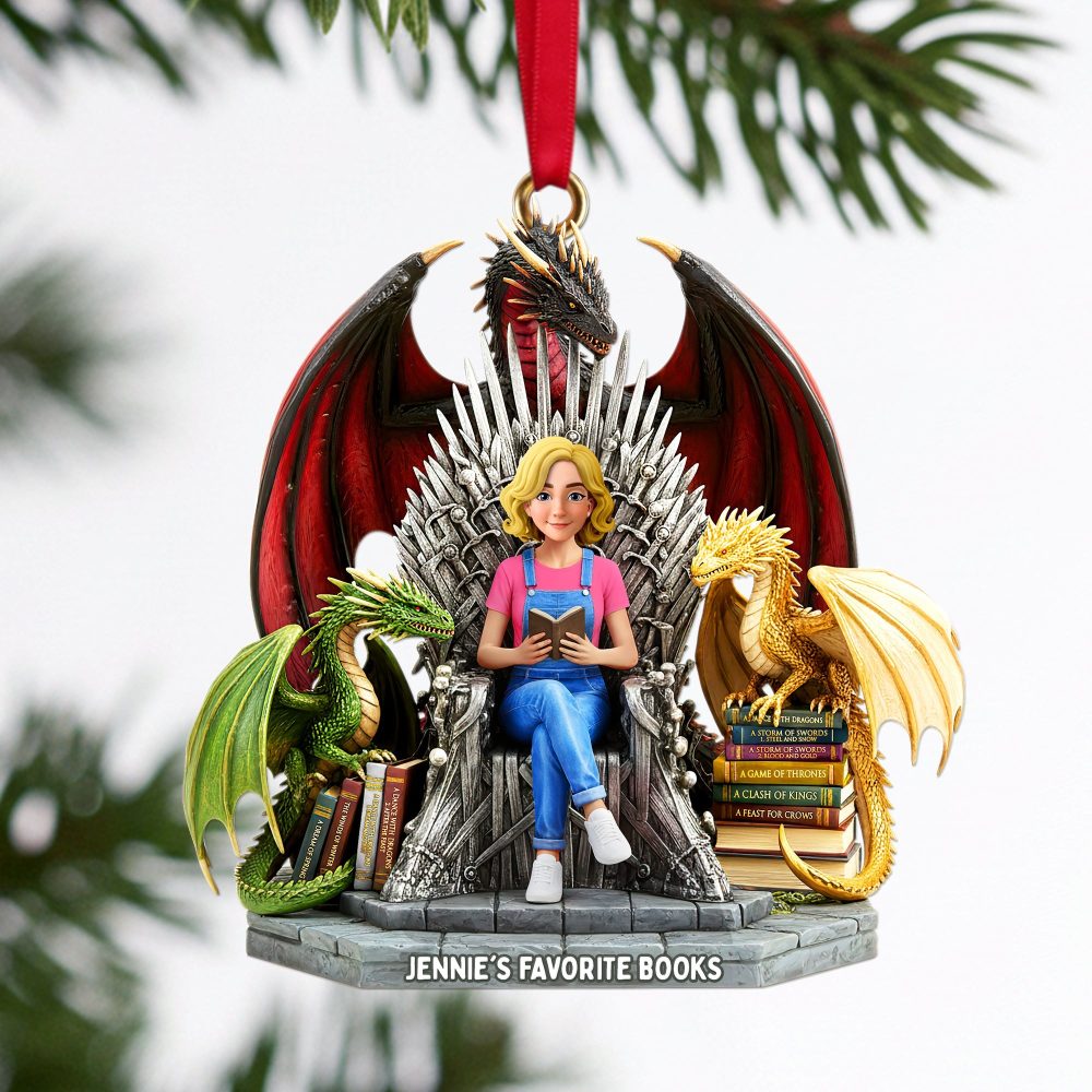 “For Every Book Lover: A Custom Holiday Keepsake” - Personalized Acrylic Christmas Ornament - Unique Gift For Book Enthusiasts, Friends, And Family - Image 3
