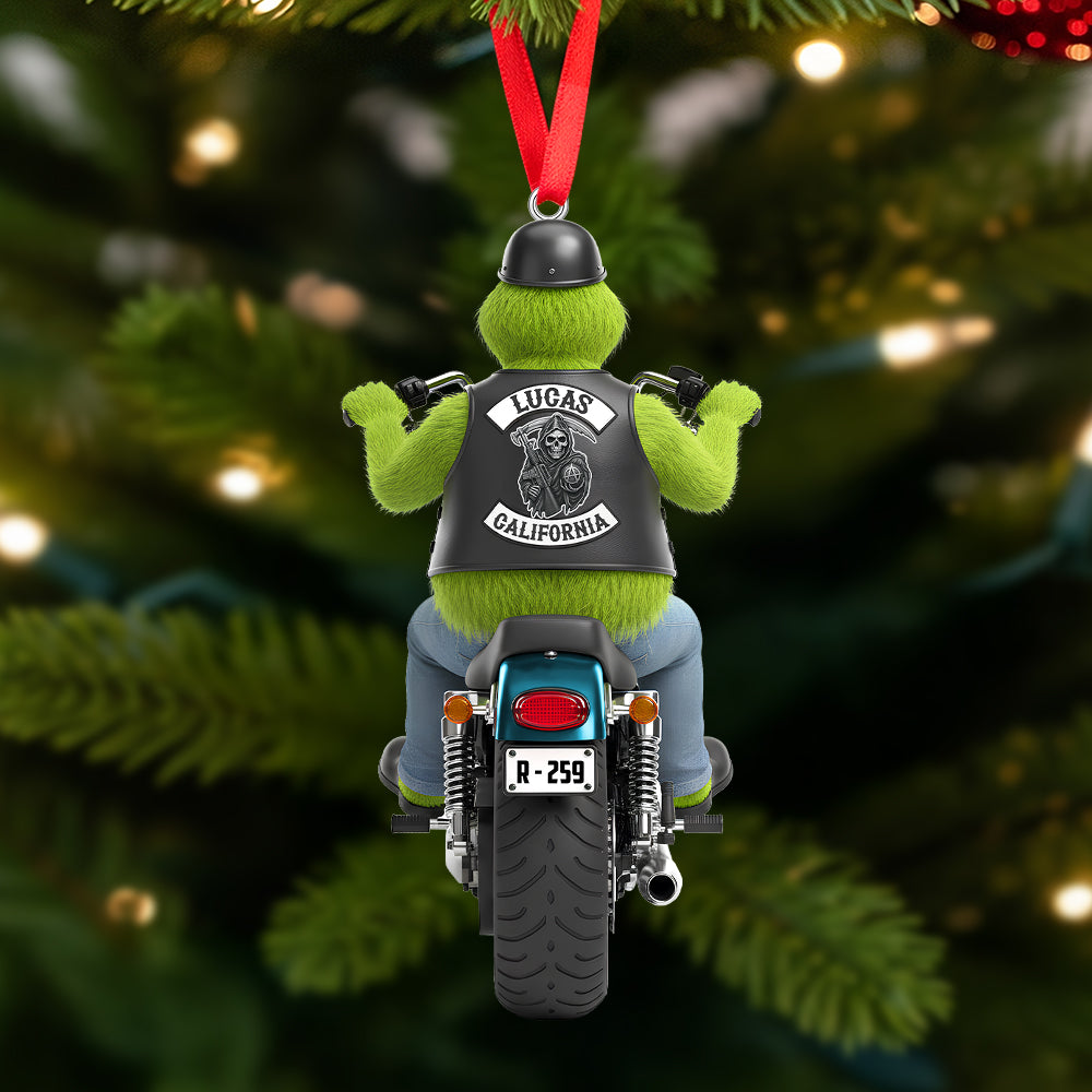 Ride In Style: Personalized Christmas Ornament For Bikers