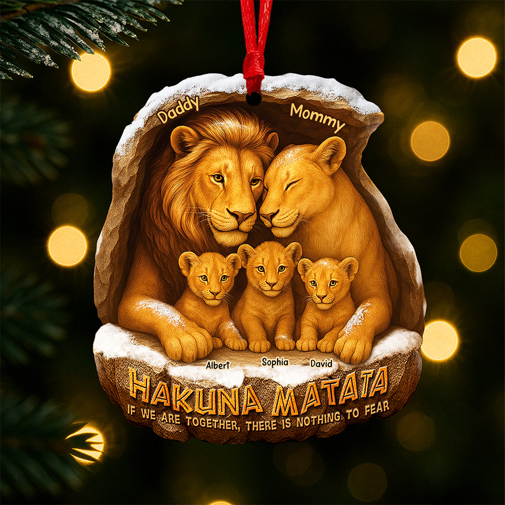 Hakuna Matata Family Christmas Ornament - Personalized Family Gift, Custom Keepsake For Parents And Kids - Image 2