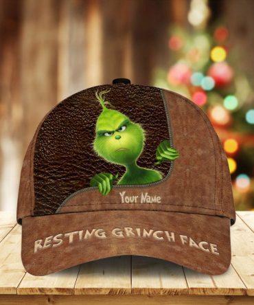 Grinch Resting Face - Personalized Christmas Stole Christmas Classic Cap