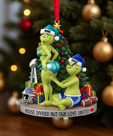 House Divided But Our Love United - Personalized Funny Christmas Ornament For Football Lovers