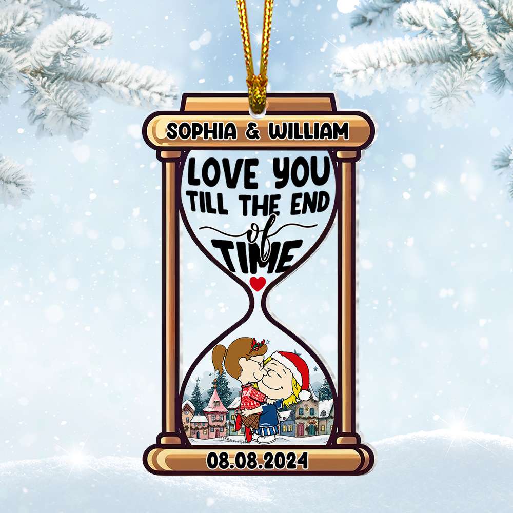 Personalized Valentine'S Day Gifts - Christmas Ornament For Couples - Love You Till The End Of Time - Image 3