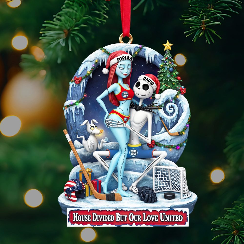“House Divided But Our Love United” - Personalized Couple'S Ornament - Unique Gift For Couples, Friends, And Loved Ones - Image 3