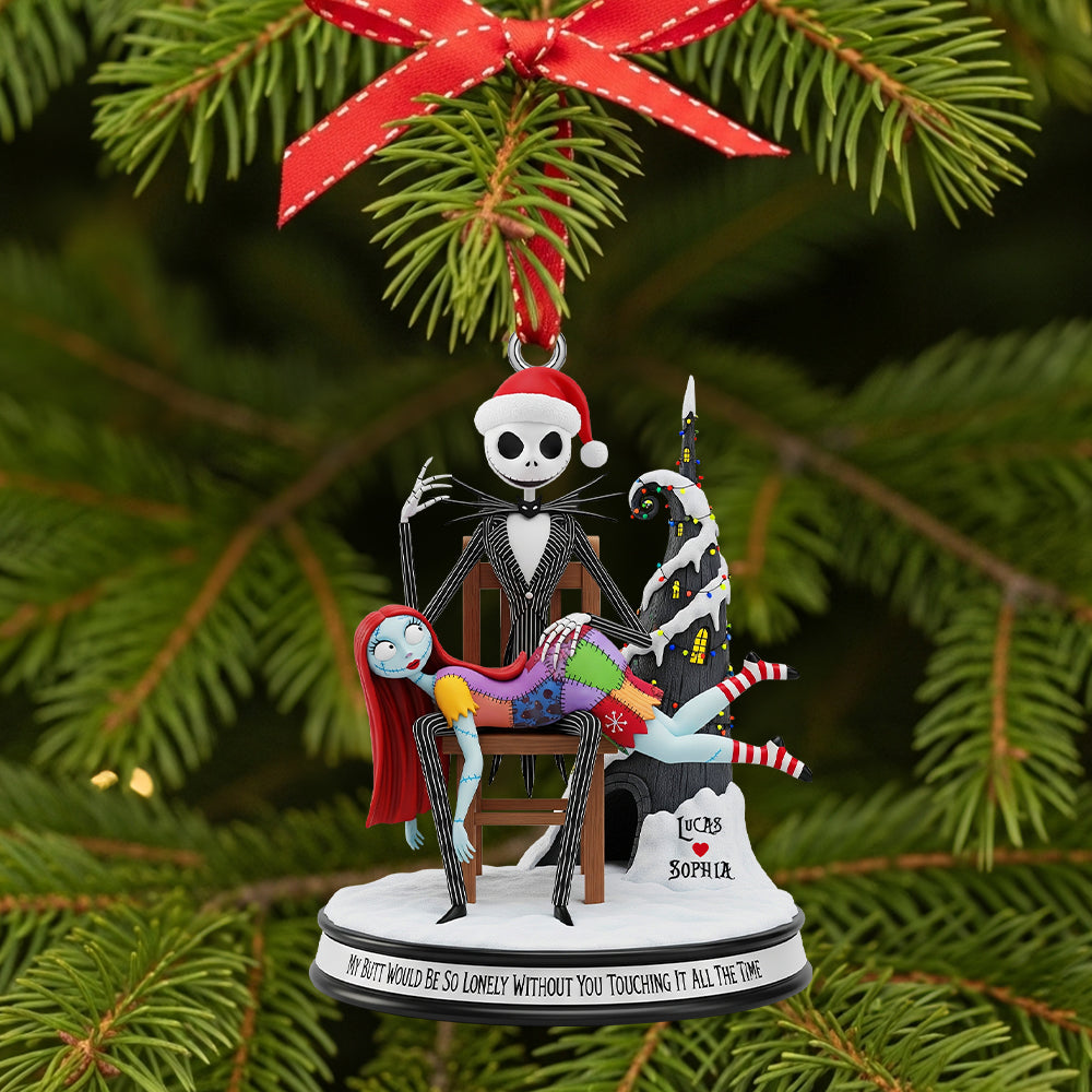 My Butt Would Be So Lonely - Personalized Christmas Ornament For Couples - Image 2