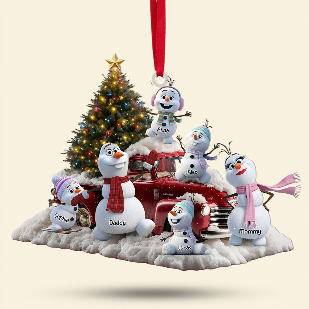 “Celebrate Family Traditions” - Snowman Family Ornament - Personalized Gifts For Family - Image 4