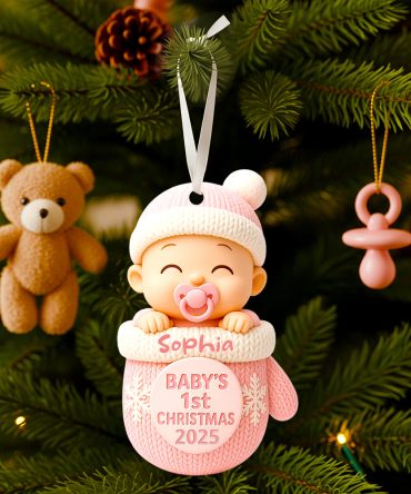Celebrate Baby'S First Christmas With Personalized Ornament - Custom Gift For New Parents And Cherished Memories