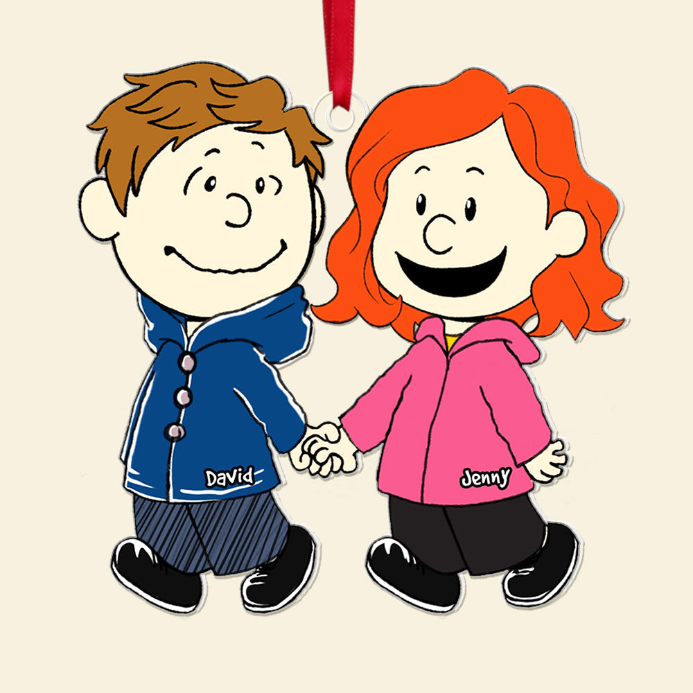 Custom Couple Christmas Ornament - Walking Hand In Hand - Image 5