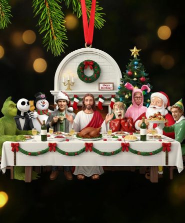Celebrate Christmas With Jesus Christ Ornament - Personalized Gift For Believers & Classic Movie Fans