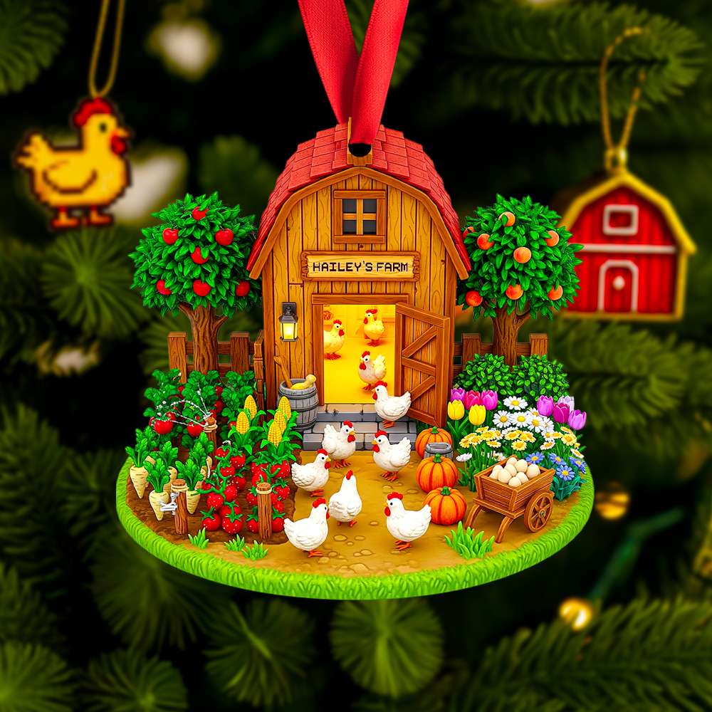 Home Is Where The Farm Is: Farmhouse Christmas Ornament - Personalized Gift For Farmers And Nature Lovers