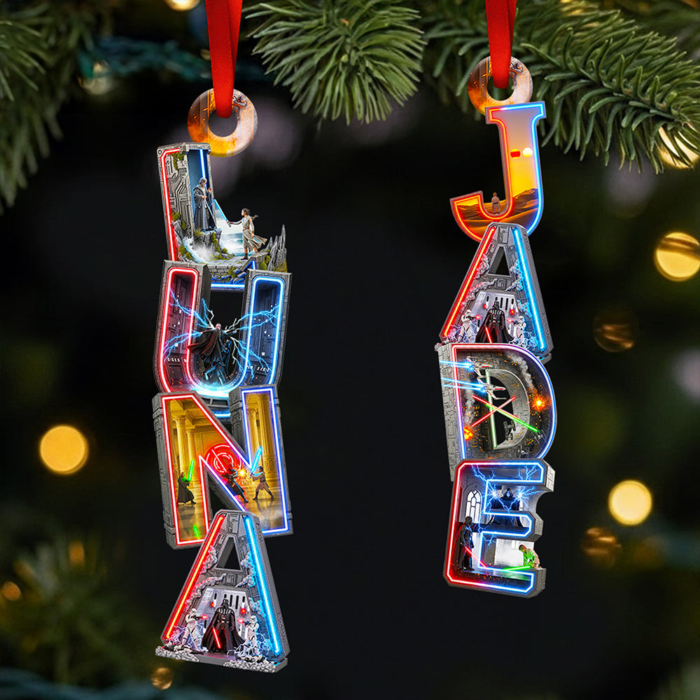 Illuminate Your Holiday Spirit! Personalized Cosmic Alphabet Ornament - Unique Gift For Friends, Family, And Collectors! - Image 3