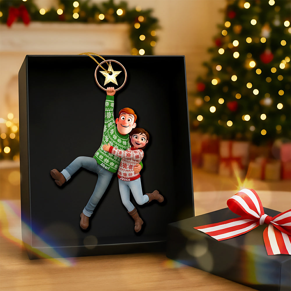 Celebrate Love With Our Personalized Fun Hanging Couple Ornament - Custom Gift For Your Special Someone - Image 4