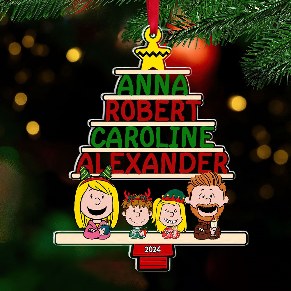 Personalized Family Christmas Ornament - Custom Names And Year - Image 4