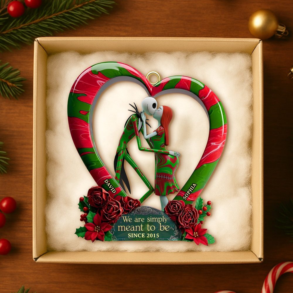 “We Are Simply Meant To Be” - Personalized Christmas Ornament For Couples - Custom Gift For Loved Ones - Image 4
