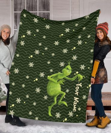 Grinch Wonderful Time Of A Year - Personalized Stole Christmas Blanket