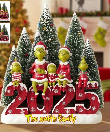 Grinch Merry Christmas - Personalized Stole Christmas Custom Shaped Acrylic Plaque