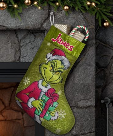 Grinch Merry Grinchmas - Personalized Stole Christmas Christmas Stockings