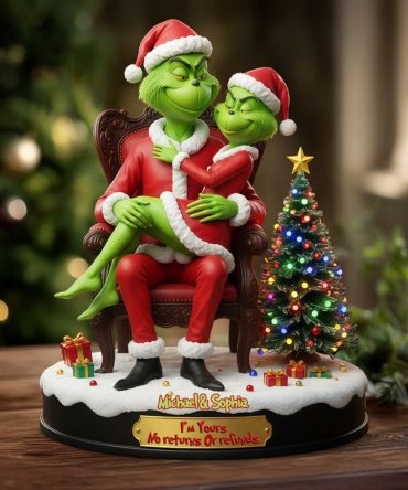 Grinch I'M Yours No Returns Or Refunds - Personalized Stole Christmas Custom Shaped Acrylic Plaque