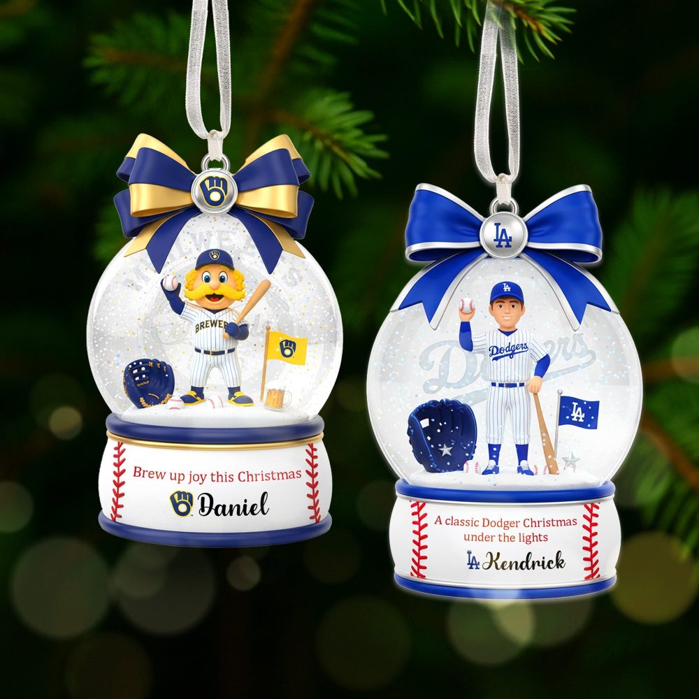 Brew Up Joy This Christmas - Personalized Baseball Lover'S Ornament - Image 2