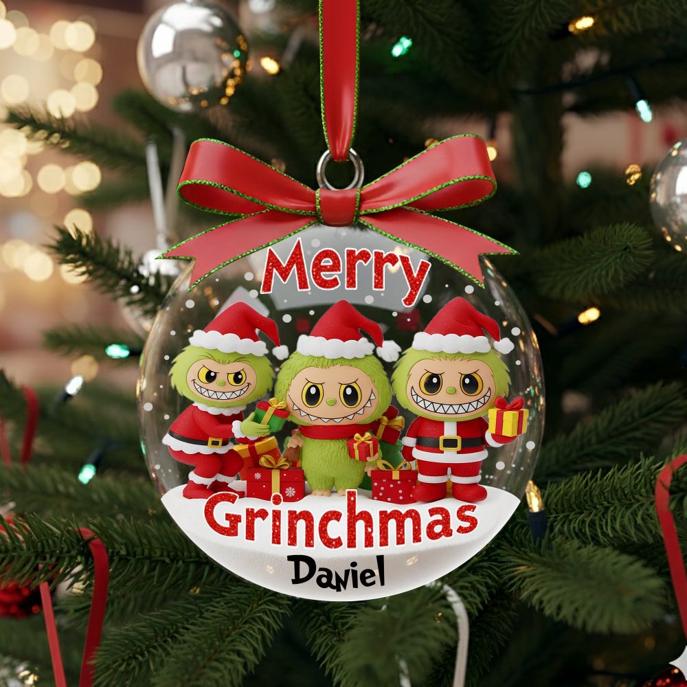 Bring Joy This Holiday Season With Our Cute Xmas Monster Ornament - Personalized Christmas Gift For Friends, Family, Kids