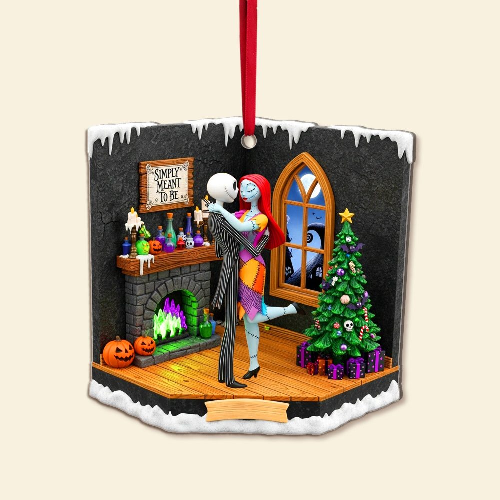 Love'S Embrace - Personalized Couple Acrylic Ornament For Christmas - Image 3