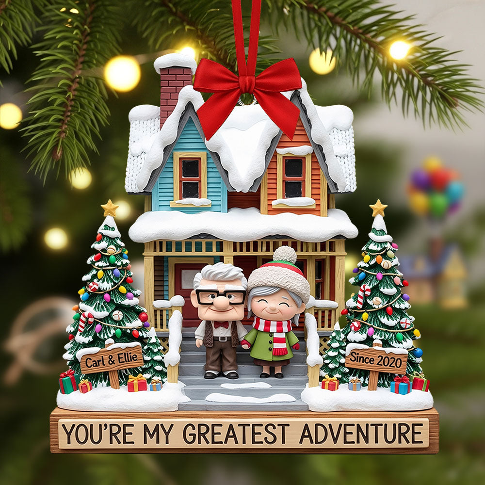 You'Re My Greatest Adventure - Personalized Old Couple Ornament - Image 2