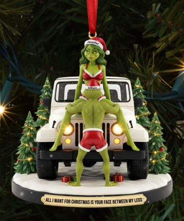 All I Want For Christmas Is Your Face Between My Legs - Funny Couple Ornament - Personalized Gift For Off Road Enthusiasts