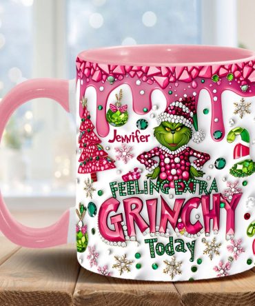 Grinch Feeling Extra Green - Personalized Stole Christmas Accent Mug