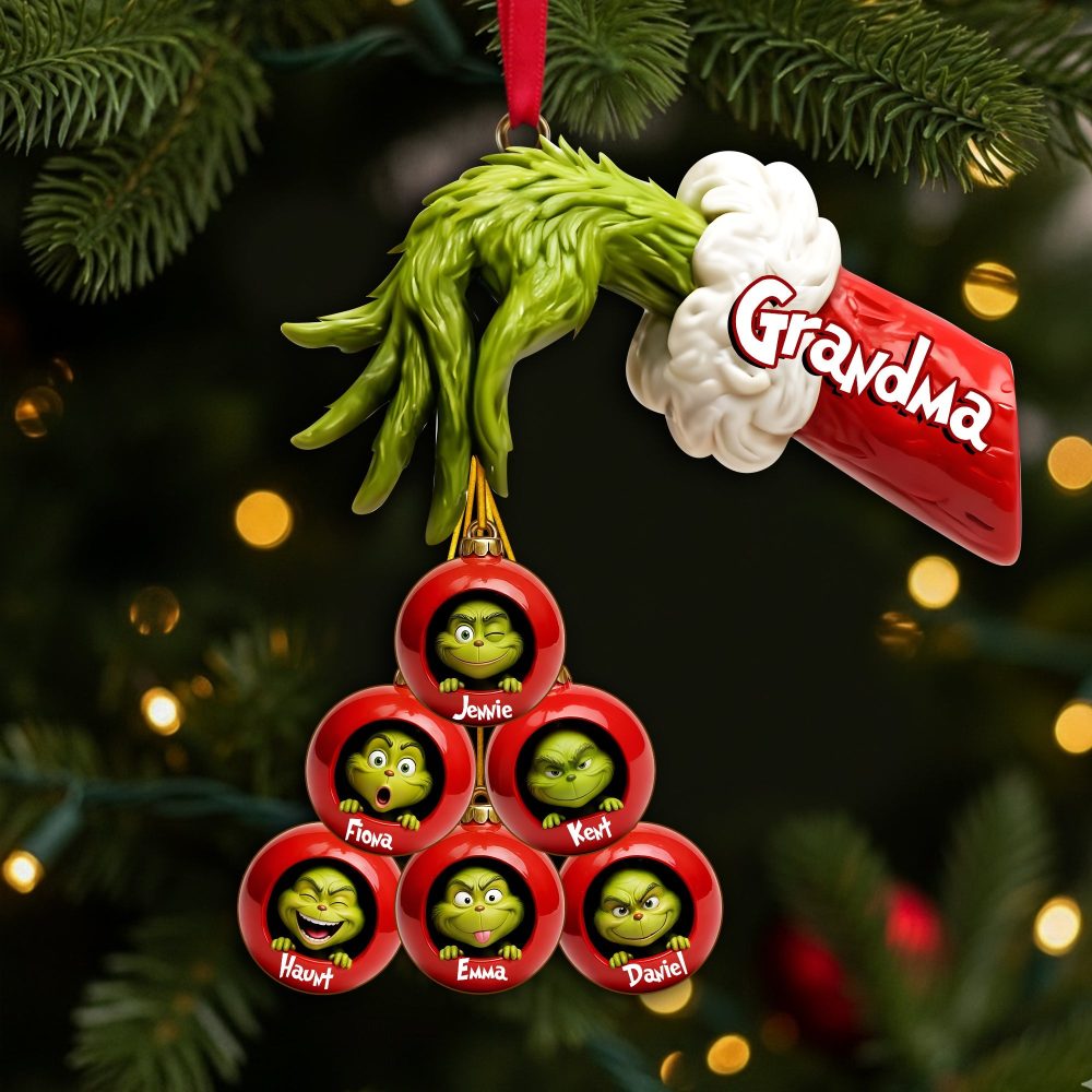 “Celebrate Family Joy With Our Green Monster Ornament” - Personalized Christmas Ornament For Family - Ideal Gift For Loved Ones