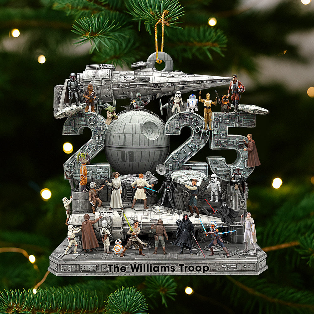 Cosmic Christmas Troop Ornament - Personalized Gift For Movie Fans