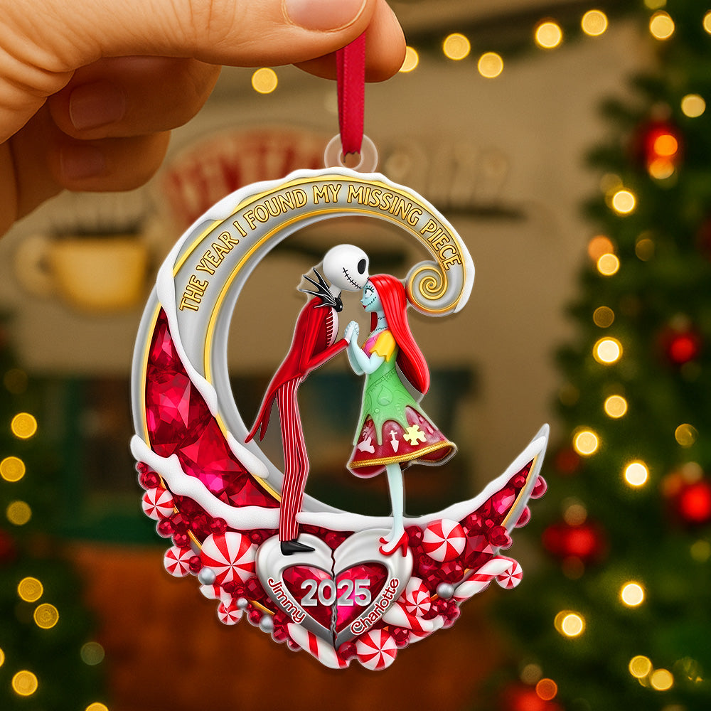 The Year I Found My Missing Piece - Personalized Acrylic Ornament - Perfect Gift For Couples & Loved Ones