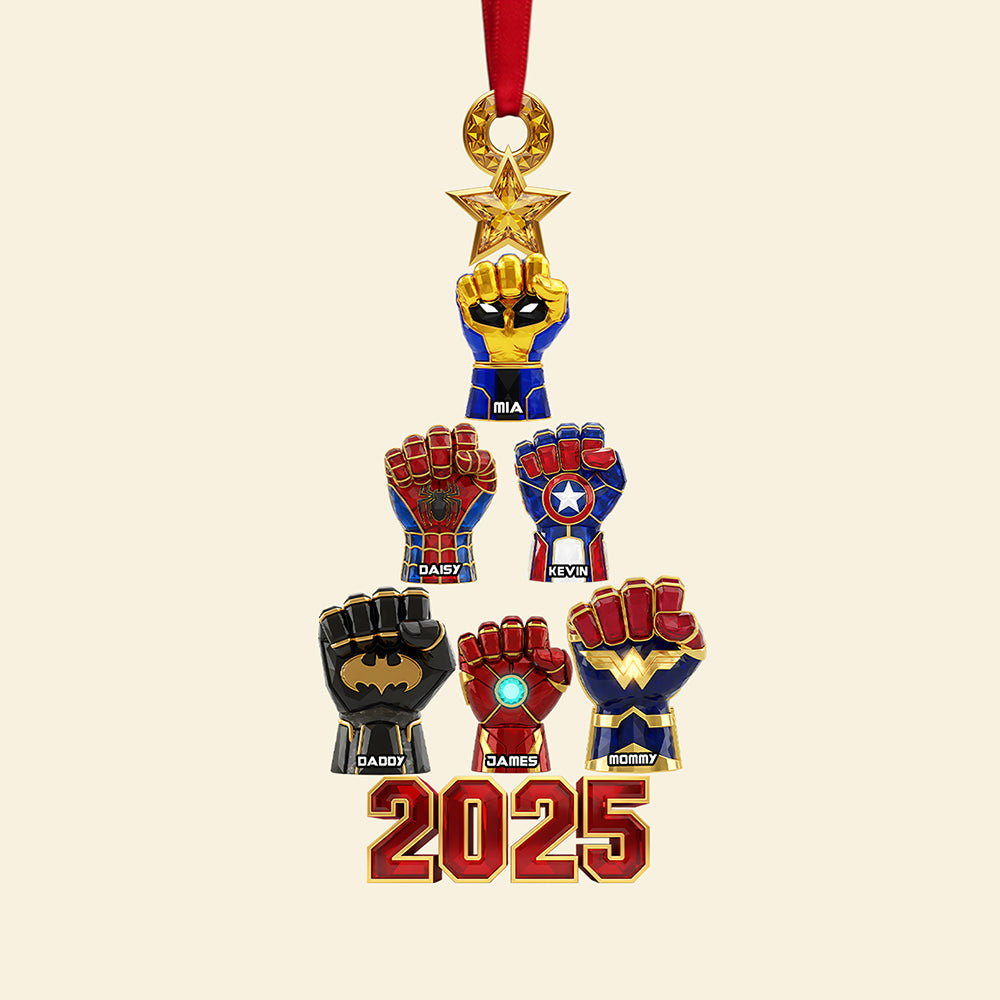Celebrate Togetherness: Personalized Family Hand Acrylic Ornament – Perfect Gift For Loved Ones At Christmas - Image 4